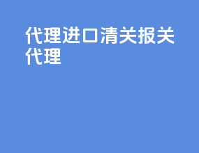 代理进口清关报关代理