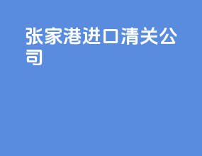 张家港进口清关公司