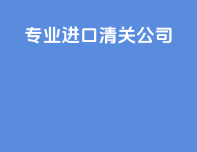 专业进口清关公司